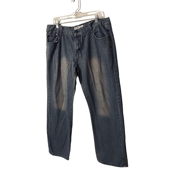 Level One Blue Relaxed Straight Leg Denim Jeans Men Sz 40x32 - Picture 5 of 14